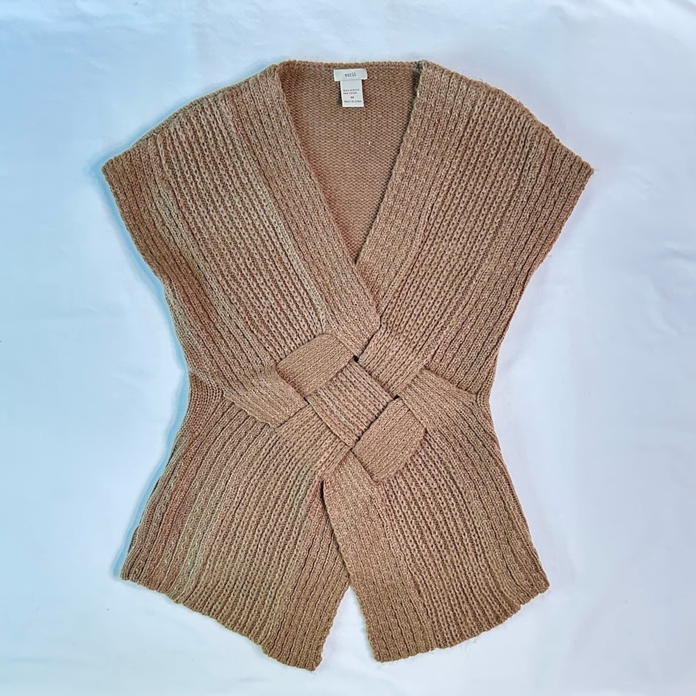 Escio Women's Brown Sweater Vest Size M